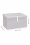3 Pieces Multi-Purpose Storage Box Organizer with Lid Maxi 50 X 40 X 30 cm Gray - 5