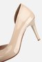 Women's Nude Patent Leather Pointed Toe High Heeled Stylish Shoes - 6