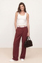 Bordo Bel Detaylı Wideleg Pantolon TWOSS26PL00227 - 2