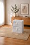 2 Pieces Mini Storage Box with Supportive Lid - Clothing Storage Box Organizer 40X30X26 cm - Gray Striped