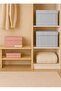 2 Pieces Mini Storage Box with Supportive Lid - Clothing Storage Box Organizer 40X30X26 cm - Gray Striped - 8