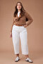 Beyaz Yüksek Bel Büyük Beden Baggy Jeans TBBAW26CJ00046