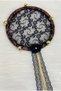 Black Bridal Bridesmaid Tambourine Lace 3D Embellished, Wedding Henna Circumcision Bride to Be - 4