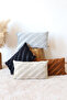 Zigzag Gray Bohemian Custom Design Punch Punch Pattern Rectangular Decorative Throw Pillow Cover - 3