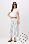 White Sun Patterned High Waist Culotte Jeans Twoss26Je00365