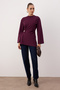Bordo Yumuşak Kumaş Toka Detaylı Örme Tunik TCTAW26UK00000