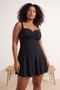 Black Strap Plus Size Dress Swimsuit Tbbss25Am00022 - 2