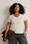 Çok Renkli 2'li Paket Basic Örme Büyük Beden T-Shirt TBBSS22TS0705 - 2