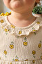 Baby Girl Floral Knitted Muslin Summer Set Yellow - 4