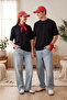 Unisex Siyah Oversize/Geniş Kesim Kısa Kollu Dokulu Basic T-shirt TMNSS22TS00049 - 2