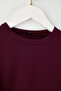 Bordo Yumuşak Kumaş Toka Detaylı Örme Tunik TCTAW26UK00000 - 7