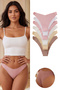 Pembe-Çok Renkli 6'lı Paket Micro Dikişsiz/İz Yapmaz Lazer Kesim Brazilian Örme Külot THMAW25KU00037
