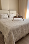 Uniqe Fiber Filled Double 240X260 cm Bedspread Cream - 2
