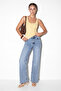 Blue Stretch Fabric Flare Spanish Leg Jeans Tdrss26Pl00040
