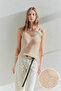 Altın Crop Payetli Metalik İplikli Triko Bluz TWOSS25BZ00321