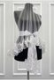 White Vip Luxury Bridal Veil Set, Appliqued Henna Night Veil Cover 6 Piece Set - 3
