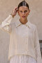 Ecru Button Detailed Shirt Jacket Twoss26Ce00061