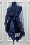 Navy Blue Vip Luxury Bridal Veil Set, Appliqued Henna Night Veil Cover 6 Piece Set - 4