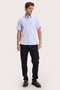 Men's Regular Fit Classic Cut Cotton Short Sleeve Dobby Blue Shirt - 2
