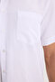 Men's Regular Fit Classic Cut Cotton Short Sleeve Dobby White Shirt - 3