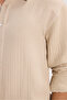 Men's Relax Fit Comfortable Cut 100% Cotton Long Sleeve Plain Muslin Fabric Draped Beige Shirt - 6