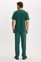 Men's standard fit regular cut cotton crew neck short sleeve elastic green pajama set - 7