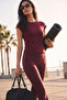 Bordo Soft Fırçalı Kumaş Örme Spor T-Shirt THMSS26TS00004