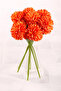 Artificial Flower Ball Chrysanthemum 7-Piece Mini Snowball Bundle 30 cm Orange - 2
