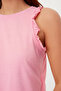 Pembe %100 Pamuklu Fırfırlı Şortlu Örme Pijama Takımı THMSS22AU0304 - 5