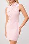 Pembe Orta Esnek Cep Detaylı Gömlek Yaka Mini Denim Elbise TWOSS26EL00985 - 3
