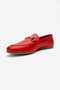 F03 Women's Red Skin Ballerinas - 7