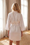 Bride/Bridal Beyaz Kuşaklı Saten Dokuma Sabahlık THMSS26SB00005 - 4