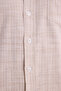 Men's slim fit 100% cotton button-down collar striped long sleeve pocketed linen-effect beige shirt - 5