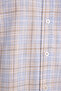 Men's Regular Fit Classic Cut 100% Cotton Short Sleeve Checkered Linen Effect Pocketed Beige-Khaki Shirt - 6