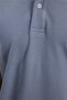 Men's Slim Fit 100% Cotton Short Sleeve Polo Collar Indigo T-Shirt - 6