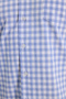 Men's Classic Fit Relaxed Cut Buttoned Collar Checkered Short Sleeve Cotton Blue Shirt - 6