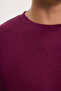 Men's Regular Fit Comfortable Cut Extra Soft Modal Fabric Crew Neck Short Sleeve Claret Red T-Shirt - 7
