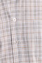 Men's regular fit classic cut 100% cotton short sleeve checkered linen effect beige shirt with pockets - 3