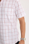 Men's regular fit classic cut 100% Cotton short sleeve Checked Linen Pocketed effect shirt - 6