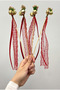 Cipsolu Red Stick Bridesmaid Bell, 10 Pieces with Ribbon Decoration, Henna Night Wedding Promise Bride Groom Bride after Party Bachelorette Engagement Special Day Decoration Wedding Circumcision - 3
