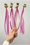 Cipsolu Fuchsia Stick Bridesmaid Bell, 10 Pieces with Ribbon Decoration, Henna Night Wedding Promise Bride Groom Bride after Party Bachelorette Engagement Special Day Decoration Wedding Circumcision