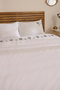 Maelis 100% Cotton Cross-Stitch Embroidered Double Duvet Cover Set White - 5