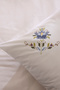 Maelis 100% Cotton Cross-Stitch Embroidered Double Duvet Cover Set White - 7