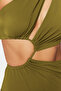 Haki Tek Omuz Tünelli Cut Out Detaylı Regular Core Mayokini TBESS23MA00206 - 8