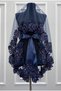 Navy Blue Vip Luxury Bridal Veil Set, Appliqued Henna Night Veil Cover 6 Piece Set - 2