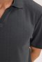 Men's Slim Fit Slim Cut Cotton Short Sleeve Striped Anthracite Polo V-Neck T-Shirt - 5