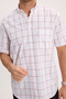 Men's regular fit classic cut 100% Cotton short sleeve Checked Linen Pocketed effect shirt - 4