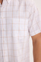 Men's regular fit classic cut 100% Cotton short sleeve Checked Linen Pocketed effect shirt - 3