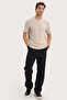 Men's Regular Fit Comfortable Cut Extra Soft Modal Fabric Crew Neck Short Sleeve Beige T-Shirt - 2