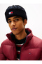 Men Black Heritage Cable Beanie